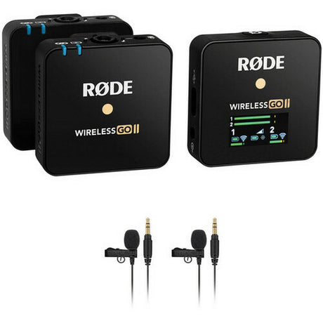 ZGCine ZG-R30 Charging Case with Rode Wireless GO II 2-Person + Omni Lavalier Microphone System/Recorder Kit - Bundle