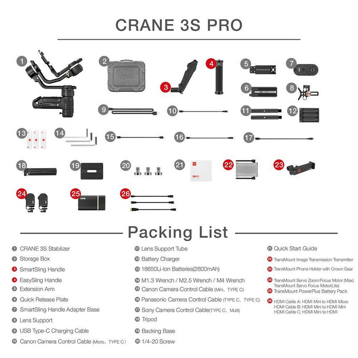 Zhiyun Crane 3s Pro 3-Axis Handheld Gimbal