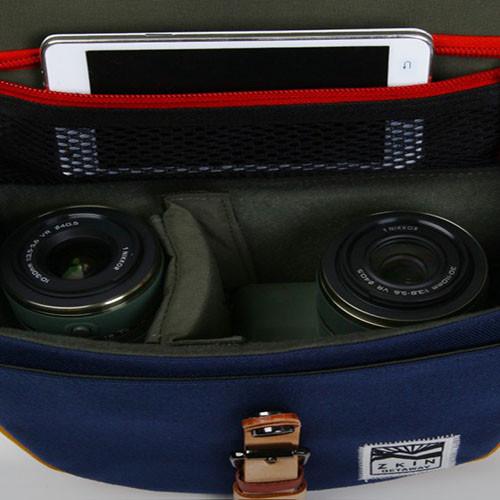 Zkin Getaway Hyas Navy Beige DSLR Camera Shoulder bag