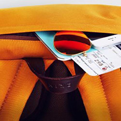 Zkin Getaway Kampe Orange Brown DSLR Camera Backpack Bag