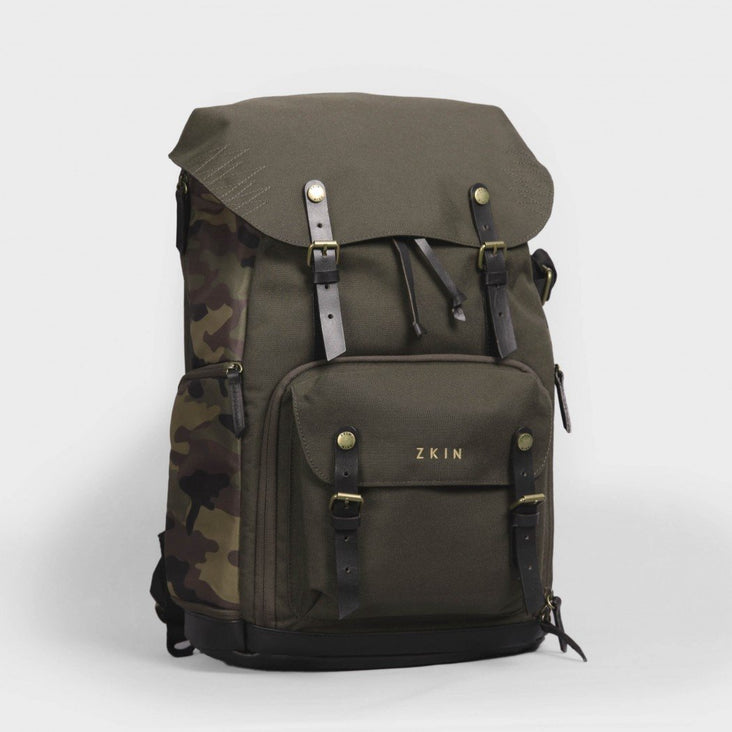 Zkin Raw Yeti Camouflage Green DSLR Camera Backpack Bag