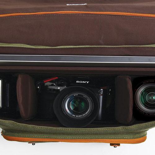Zkin Getaway Canopus Olive Orange DSLR Camera Shoulder Bag